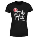 Camiseta Disney La Bella y la Bestia Rosa Tale As Old As Time - Mujer - Negro