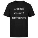 Camiseta Egalite Fraternite de Liberte - Negro