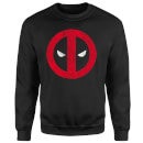 Marvel Deadpool Deadpool Cracked Logo Sweatshirt - Black