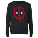 Marvel Deadpool Splat Face Women's Sweatshirt - Black