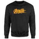 Marvel Avengers Infinity War Orange Logo Sweatshirt - Black