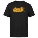 Marvel Avengers Infinity War Orange Logo T-Shirt - Black