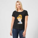 Disney Assepoester Kleuren Silhouet Dames T-shirt - Zwart