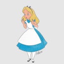 T-Shirt Femme Alice au Pays des Merveilles Disney - Gris