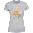 Camiseta para mujer Disney Princess Filled Silhouette Belle - Gris