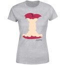 Disney Sneeuwwitje Appel Kleuren Silhouet Dames T-shirt - Grijs