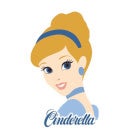 Disney Prinzessin Farben Silhouette Cinderella Damen T-Shirt - Weiß