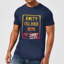 T-Shirt Homme Les Dents de la mer - Population d'Amity - Bleu Marine