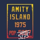 T-Shirt Lo Squalo Amity Population - Blu Navy