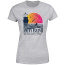 Camiseta Tiburón Welcome To Amity Island - Mujer - Gris