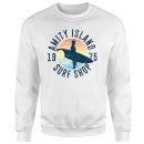 Sudadera Tiburón Amity Island Surf Shop - Hombre - Blanco