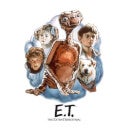 E.T. Geschilderd Portret Dames T-shirt - Wit