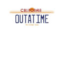 Back to the Future Outatime Plate Dames T-shirt - Wit