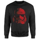 Star Wars Jedi Cubist Trooper Helmet Black Sweatshirt - Black