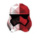 Star Wars Cubist Trooper Helmet Dames Trui - Wit