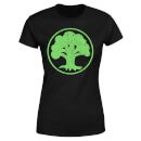 Magic The Gathering Green Mana Dames T-shirt - Zwart