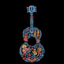 Disney Coco Guitar Patroon Dames T-shirt - Zwart