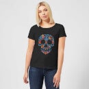 Coco Skull Pattern Women's T-Shirt - Black