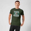 Looney Tunes That's All Folks Men's T-Shirt - Forest Green