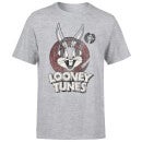 T-Shirt Homme Bugs Bunny Logo Cercle Looney Tunes - Gris