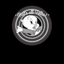 Looney Tunes Porky Pig Circle Logo T-shirt - Zwart