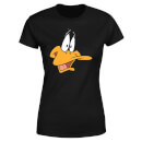 T-Shirt Femme Gros Plan Daffy Duck Looney Tunes - Noir