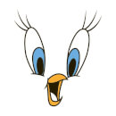 Looney Tunes Tweety Face Sweatshirt - White