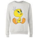Looney Tunes Tweety Sitting Women's Sweatshirt - White