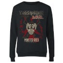 Looney Tunes Tasmanian Devil Monster Rock Women's Sweatshirt - Black