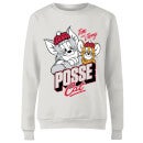 Sweat Femme Posse Cat Tom et Jerry - Blanc