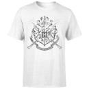 T-Shirt Homme Emblèmes des Maisons de Poudlard - Harry Potter - Blanc