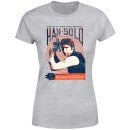 T-Shirt Femme Han Solo Star Wars Affiche Rétro - Gris