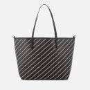 Karl Lagerfeld Women's Stripe Logo Shopper Bag - Black