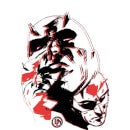 Marvel Knights Daredevil Layered Faces Sweatshirt - White