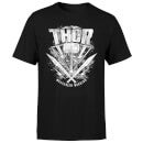 Marvel Thor Ragnarok Thor Hammer Logo Men's T-Shirt - Black