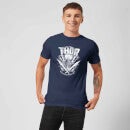 T-Shirt Homme Marvel - Thor Ragnarok - Logo du Marteau de Thor - Bleu Marine