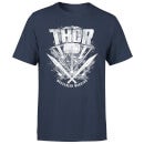 Marvel Thor Ragnarok Thor Hammer Logo Men's T-Shirt - Navy