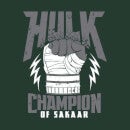 Sweat Homme Marvel - Thor Ragnarok - Hulk Champion - Vert Foncé