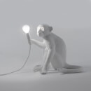 Seletti Indoor/Outdoor Sitting Monkey Lamp - White