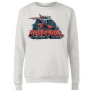 Marvel Deadpool Sword Logo Women's Sweatshirt - White