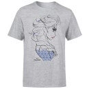 T-Shirt Homme La Reine des Neiges - Croquis Elsa Bleu - Gris