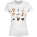 T-Shirt Femme La Reine des Neiges - Emoji - Blanc