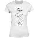 T-Shirt Femme La Reine des Neiges - Olaf Free Hugs - Blanc