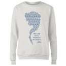 Sweat Femme La Reine des Neiges - The Cold Never Bothered Me Anyway - Blanc