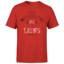 Camiseta East Mississippi Community College Lions Football Distressed - Hombre - Rojo