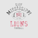 East Mississippi Community College Lions Distressed Football Men's T-Shirt - Grey