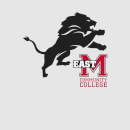 East Mississippi Community College Lion and Logo Men's T-Shirt - Grey