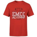 T-Shirt Homme Lion et Effet Abîmé - East Mississippi Community College - Rouge