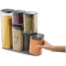 Joseph Joseph Podium 5-Piece Storage Jar Set With Stand - Grey