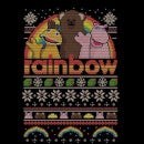 Rainbow Fairisle Christmas Sweatshirt Men's T-Shirt - Black